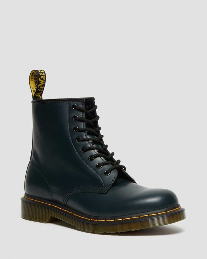 Dr Martens Mens 1460 Smooth Leather Lace Up Ankle Boots Navy - 80649XJRC